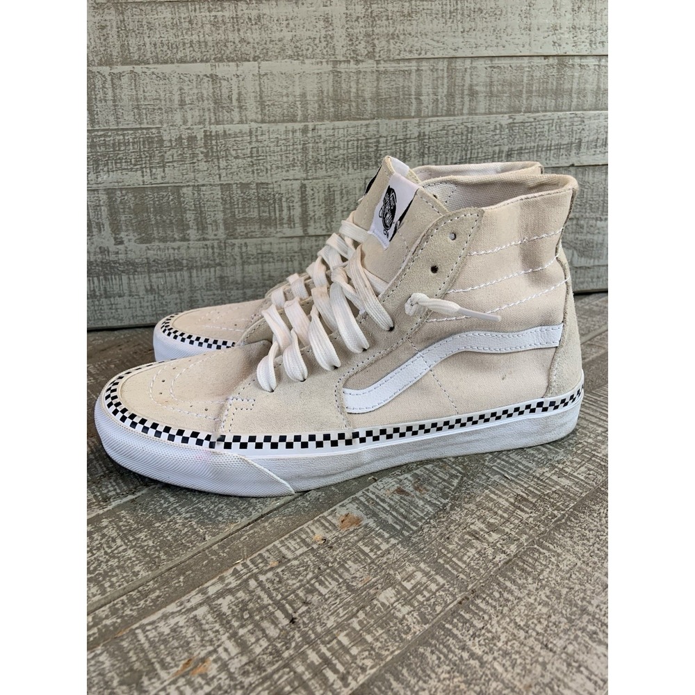 Vans Skate Sk8-Hi Off-White Marshmallow High Top Sneakers Women's Size 8 Men 6.5